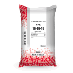 Minh Tân NPK 16-16-16 RUSSIA - caro đỏ 50kg mặt sau