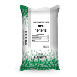 Minh Tân NPK 16-16-16 RUSSIA - caro xanh lá 50kg mặt sau