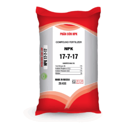 Minh Tân NPK 17-7-17 RUSSIA - vân đỏ mặt sau - thẳng