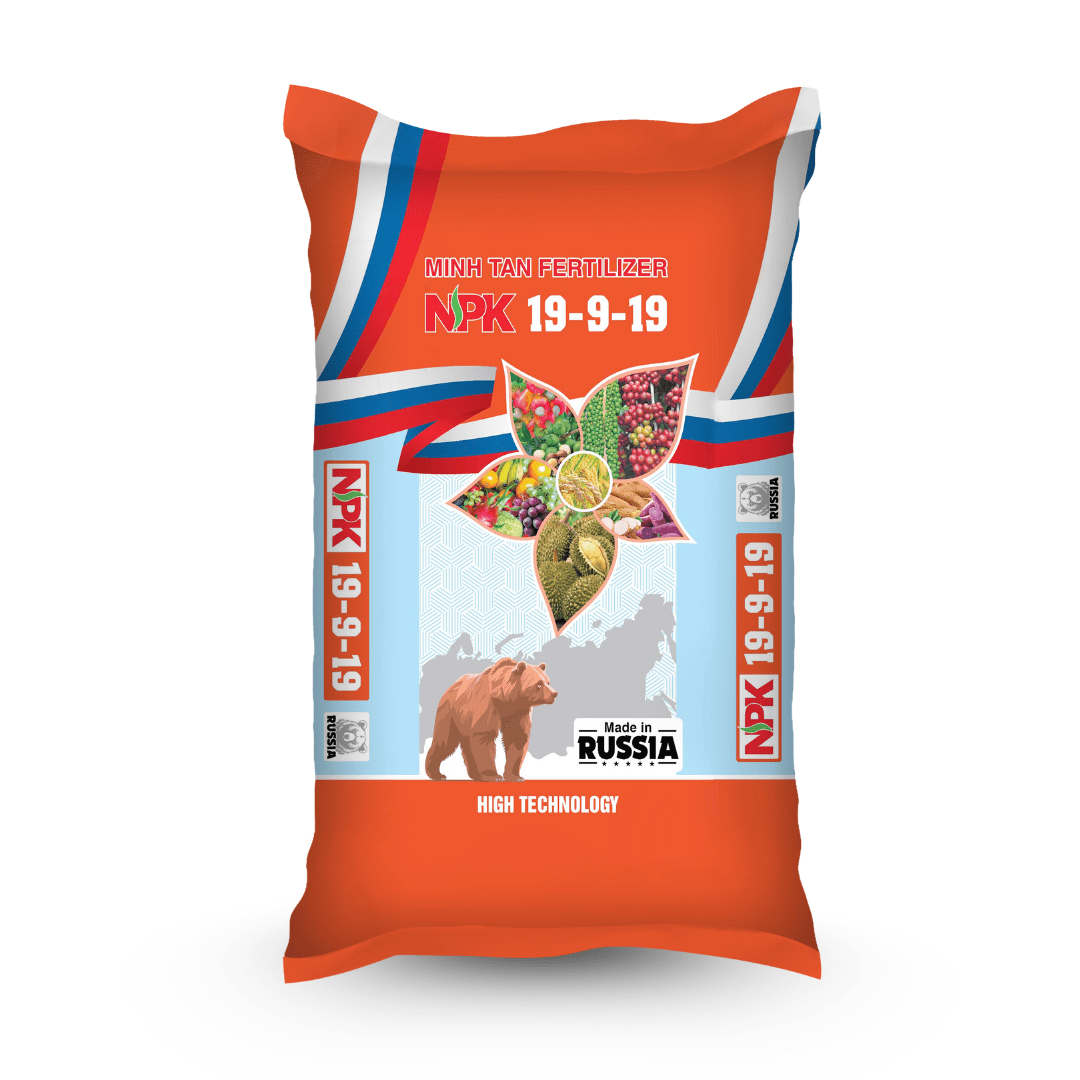 Minh Tân NPK 19-9-19 RUSSIA - lâu đài cam 50 kg Minh Tân NPK 19-9-19 RUSSIA - lâu đài cam 50 kg