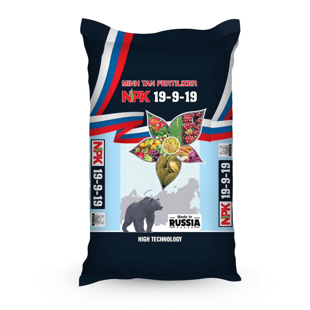 Minh Tân NPK 19-9-19 RUSSIA - màu đen 50kg Minh Tân NPK 19-9-19 RUSSIA - màu đen 50kg